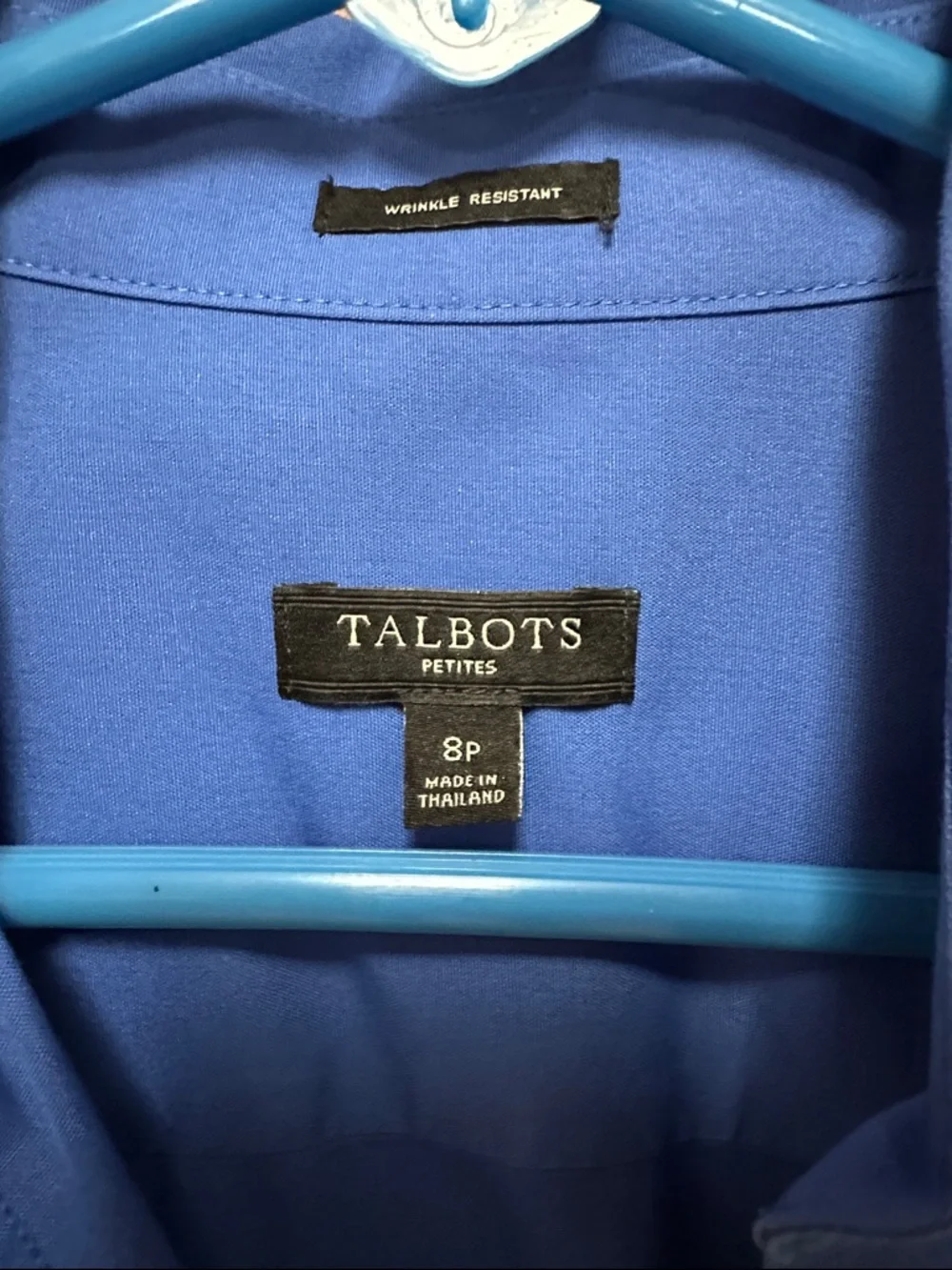 Talbots Sleeveless Button-Front Blouse in Bright Blue - Picture 2 of 5